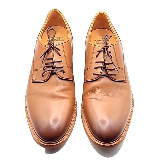 Excellent Warfield & Grand Adler Brown Leather LaceUp Oxford Dress Shoes Size 12 - Picture 1 of 7